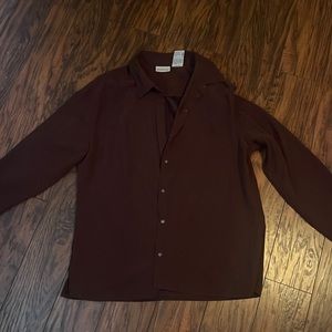 White Stag brown button up shirt